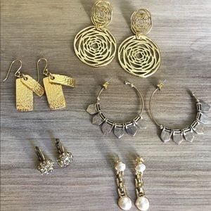 Gold Tone Earrings. Bundle of 5!